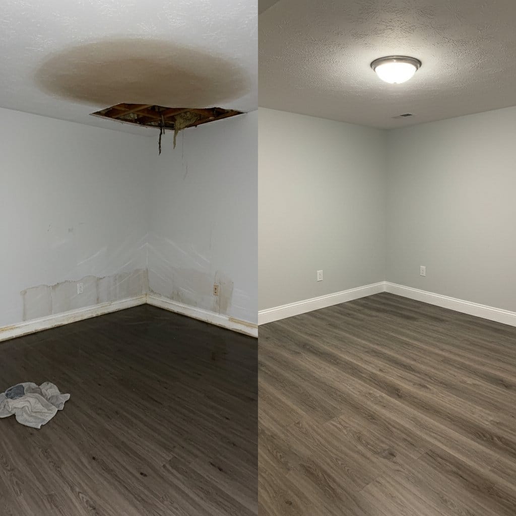 Wyckoff Water Damage Restoration bedroom restoration before and after in Wyckoff
