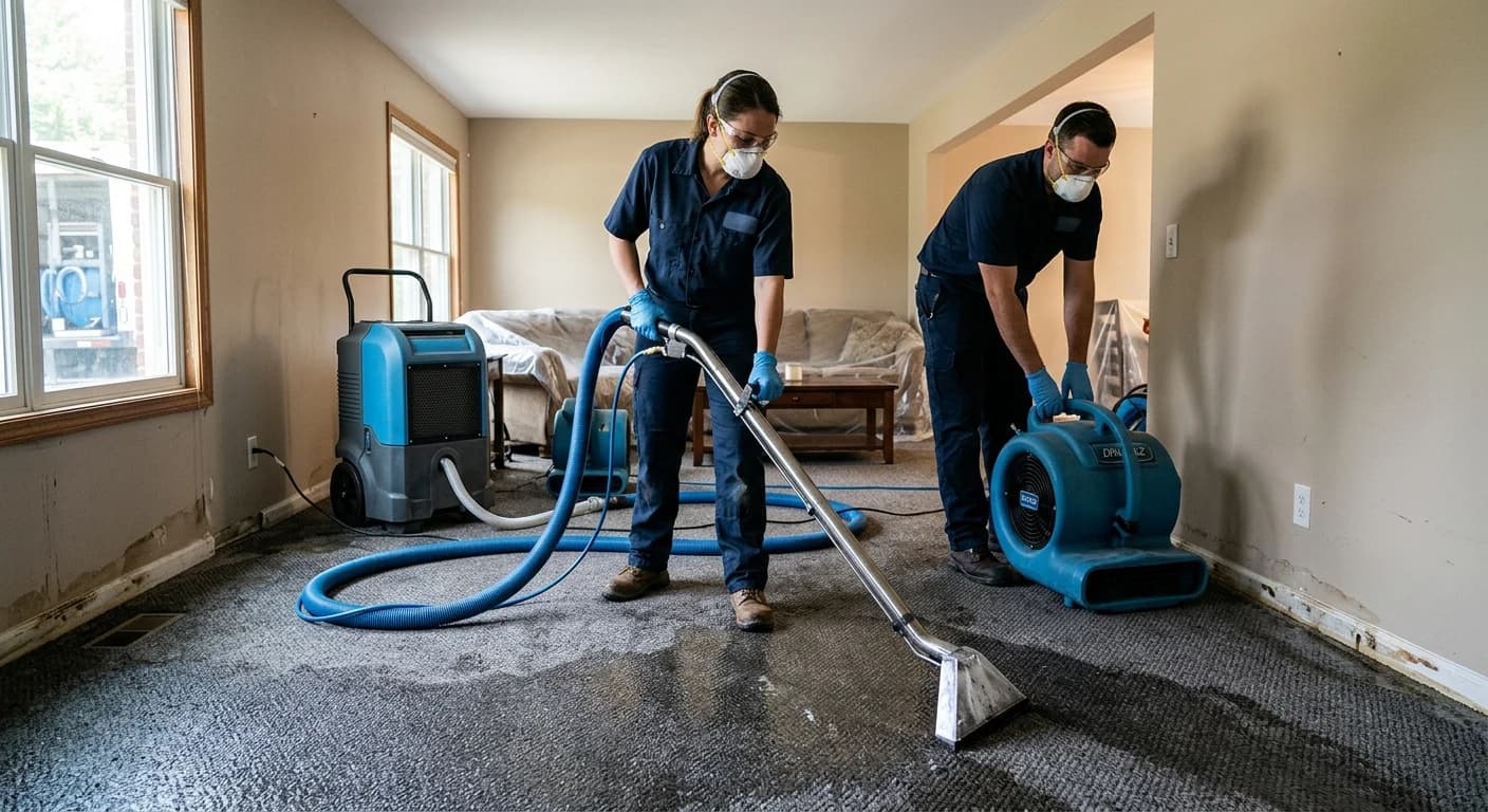 Professional water damage restoration work - What Are the Typical Phases of Water Damage Restoration?